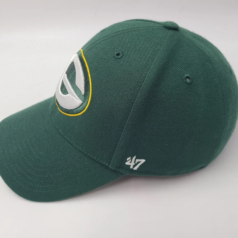 Green Bay Packers Hat Adjustable 47 Brand Green NFL Football Logo Wool Blend Men